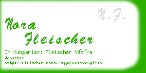 nora fleischer business card